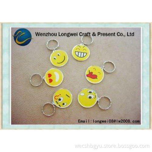 Smile shaped acrylic keychain